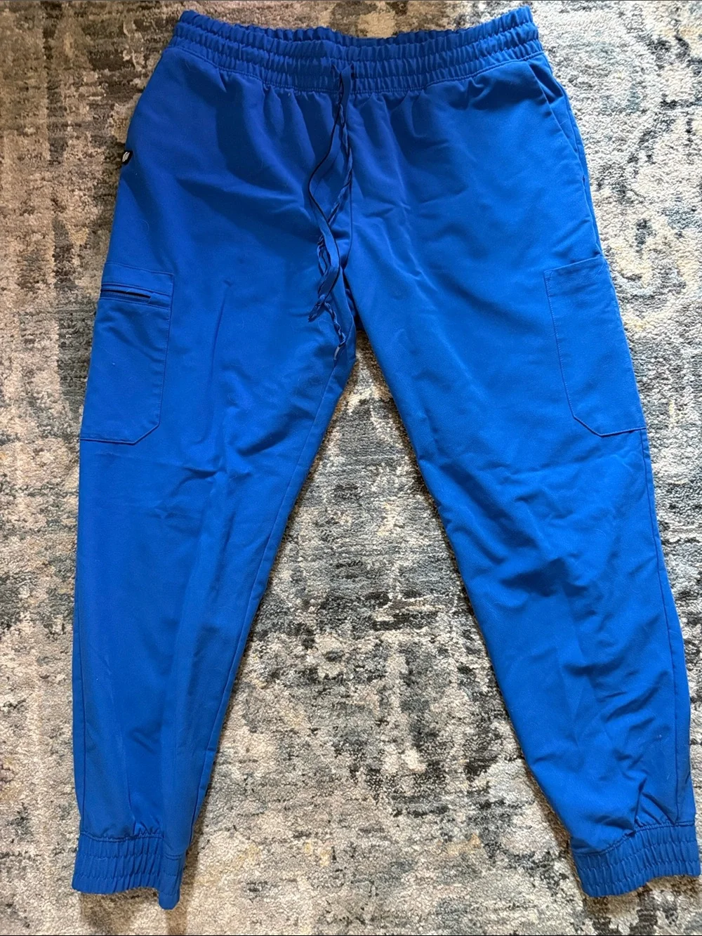 Jaanuu Royal Blue Woman’s Scrub Set - V-Neck Top & Jogger Pants